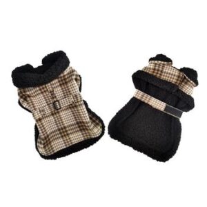 sherpa-lined-dog-harness-coat-brown-white-plaid-4155-300x300 Sherpa-Lined Dog Harness Coat - Brown & White Plaid