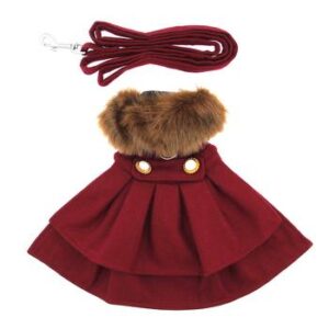 wool-fur-trimmed-dog-harness-coat-burgundy-8002-300x300 Wool Fur-Trimmed Dog Harness Coat By Doggie Design - Burgundy