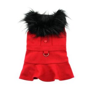 wool-fur-trimmed-dog-harness-coat-red-9722-300x300 Red Wool Classic Dog Coat Harness and Fur Collar with Matching Leash